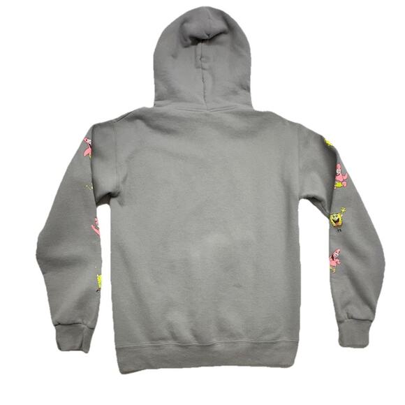 Spongebob Squarepants Sweatshirt Hoodie Unisex Size Small Gray Nickelodeon - Picture 6 of 7